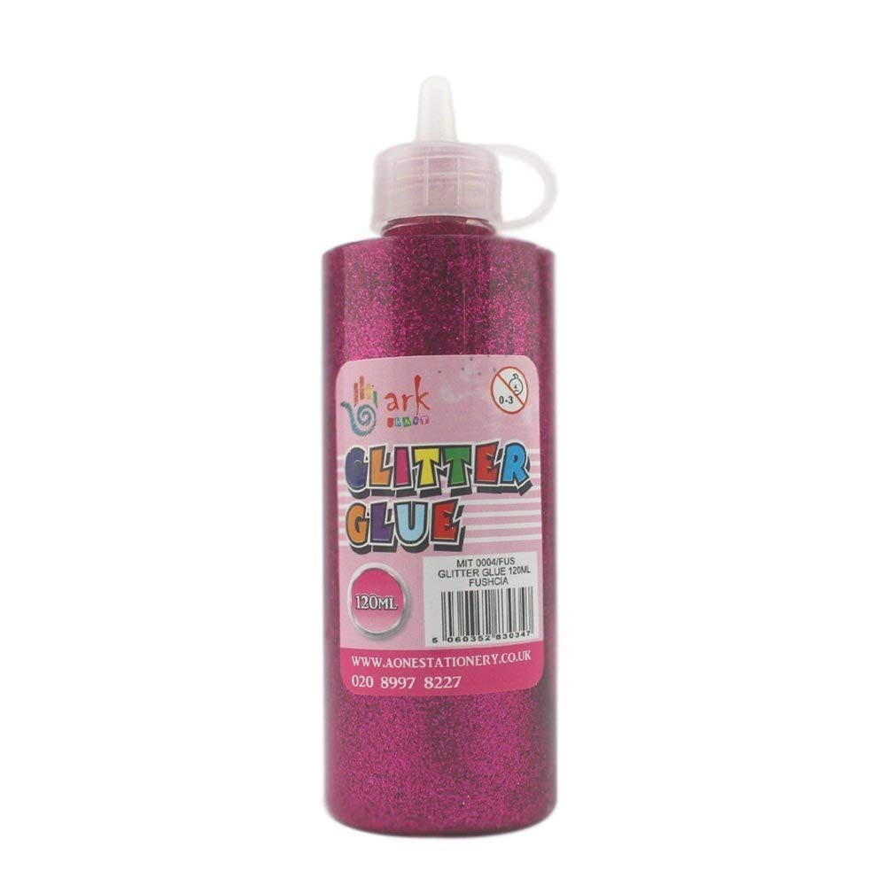2 x Ark's Sparkling Glitter Glue - 120ml (Fuschia)