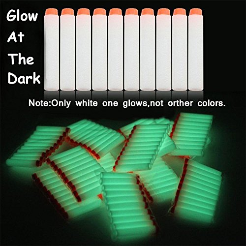 AMOSTING 200Pcs Refill Darts Foam Bullets for Nerf N-Strike Elite Blasters Gun - 10 Color