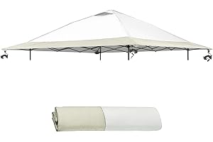 Jorohiker 13x13 Canopy Replacement Top Cover,Single Tier Waterproof Instant Canopy Vented Top，Silver Coated Oxford Pop Up Canopy Replacement Cover for Outdoor Garden Camping(Top Only,396 * 396cm