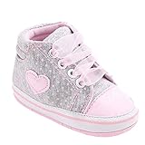 Voberry Baby Girls Toddler Lace up Sneaker Anti-slip Boots Crib Shoes (12~18Month, Gray)