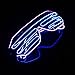 Light Up EL Wire Neon Shutter Glasses Flashing LED Rave Sunglasses for 80s, EDM, Parties Decorations(1 Pack)