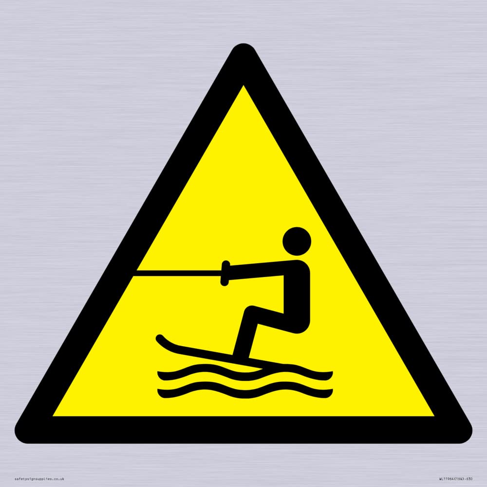 W045 Warning: Towed water activity area Sign - 300x300mm - S30