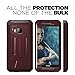 HTC ONE M9 Shockproof Case & Belt Clip Holster with Built-in Screen Protector [Hero Series] (EncasedNew 2016 Release (Maroon )