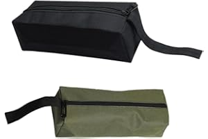Metal Parts Repair Organizer Pouch,2 Pieces Small Tool Bags,Waterproof Oxford Canvas Zipper Storage Case,Multi-Purpose Small 