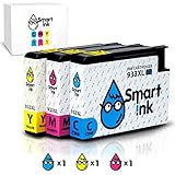 Smart Ink Compatible Ink Cartridge Replacement for HP 932XL 933XL 932 XL 933 High Yield (Cyan