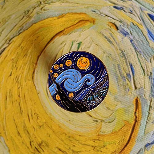 Van Gogh Starry Night Enamel Lapel Pin Pricepulse