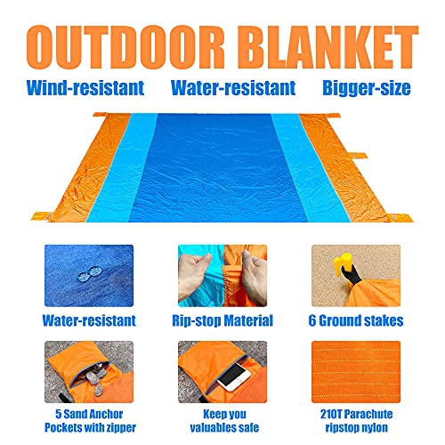 DYY Waterproof Sandless Beach Blanket, Extra Large Oversized 10'X 9