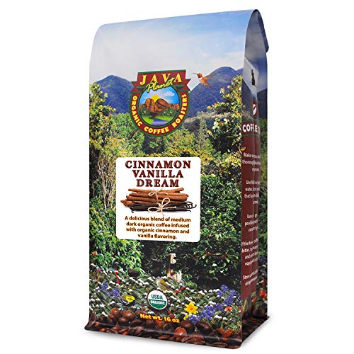 Java Cinnamon and Vanilla Organic Coffee Beans infused with