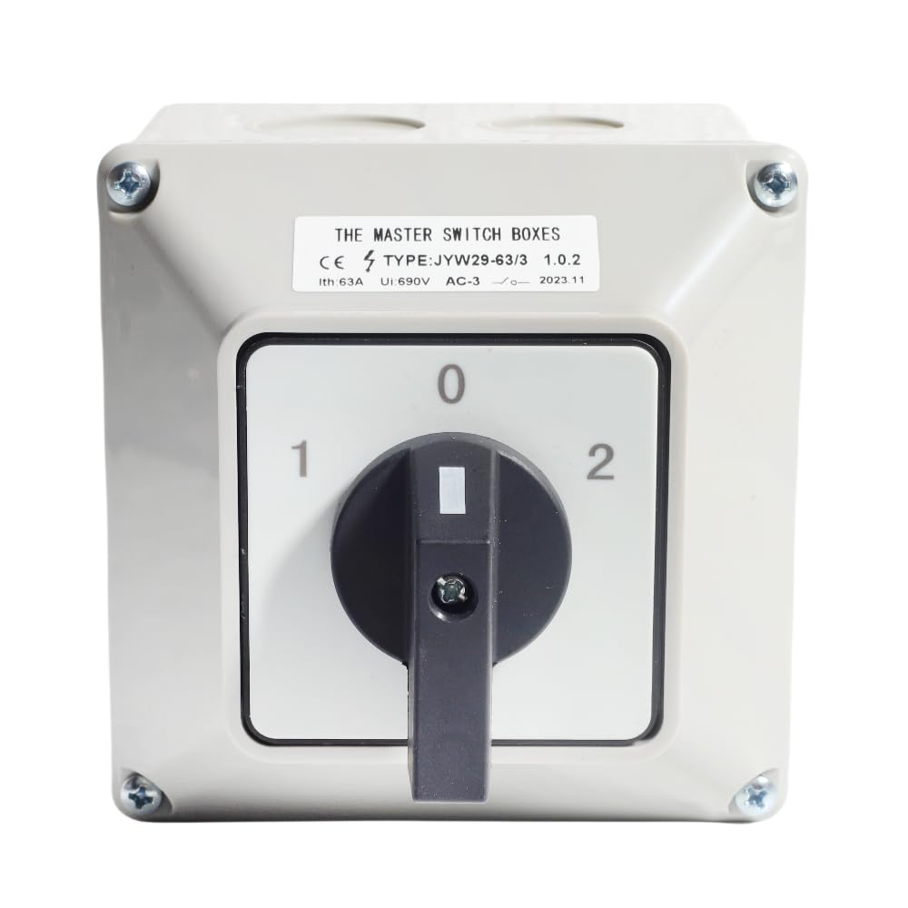Photo 1 of XINTAIHELE Universal Rotary Changeover Switch 690V 63A Cam Conversion Switch 3 Position 3Phase 12Terminal Main Switch Box JYW29-63/3 D303