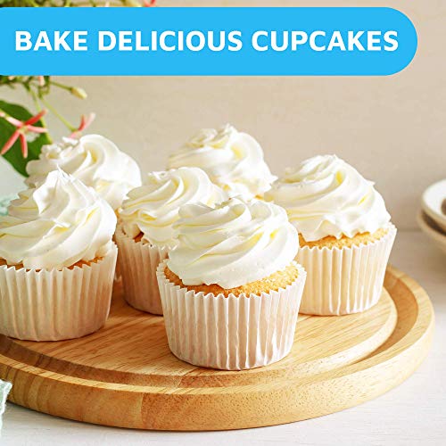 MontoPack Mini White Cupcake Liners 500 Paper Baking Cups