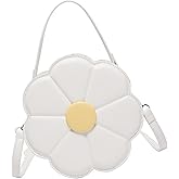 EINCORN Trendy Flower Shaped PU Leather Crossbody Bag with Adjustable Strap Shoulder Purse Satchel for Women and Girls