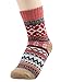 American Trends Womens Vintage Style Thick Knitted Wool Soft Warm Winter Comfortable Casual Cozy Crew Socks 5 Pack Diamond2