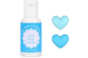 MILOVIN Oil Based Food Coloring for Chocolate, 20ml Edible Light Blue Oil Based Food Coloring Gel for Cake Decorating, Sugar, Candy Melts, Baking, Cookies, Icing Frosting, Meringues, Cream- 0.7 Fl. Oz(Light Blue)