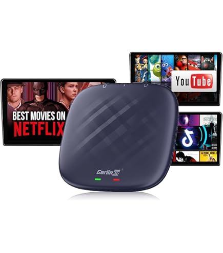thumbnail interactive-video image 1 of Ottocast Play2Video Pro+ Ai Box – Wireless CarPlay & Android Auto Adapter With Remote, Watch TikTok, 2GB+8GB 1 of 2