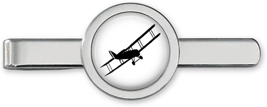 Oakmont Cufflinks Biplane Tie Clip Airplane Tie Bar