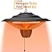 Air Choice Patio Heater Outdoor Heater, 1500W, Ceiling Mounted Heater for Balcony, Overheat Protection, Tip-Over Shut Off, Halogen Heater for Courtyard, Garage Use