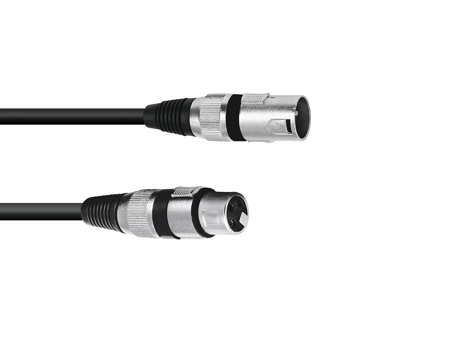 Omnitronic XLR cable, 3 pin, 0.2 m, black