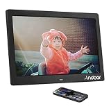Andoer 10pulgadas 1024x600 HD LCD Pantalla Ancha Marco Digital de Fotos Reloj Reproductor de Vídeo MP3 MP4 con Control Remoto