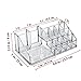Boxalls Rain Cosmetic Organizer for Vanity Cabinet to Hold Makeup, Beauty Products - Clear with 20 Compartments