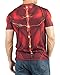 DC Comics Mens Flash Suit Up Sublimated Costume T-Shirt (X-Large) Red