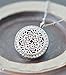 Aromatherapy Necklace -Mandala Design with Crystals -Essential Oils Diffuser Jewelry 25mm Diameter Surgical Stainless Steel Locket/ Pendant w/ 24” Chain+17 Aromatherapy Refill Pads -in Silver Color