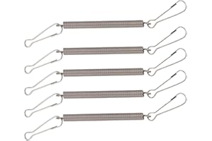 TypoGrove 5Pcs Spring with 2 Clips, Wire Cage Clips for Small Pet Water Bottle, Rabbit, Guinea Pig, Hamster