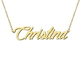 Aoloshow 18k Gold Plated Christina Name Necklace