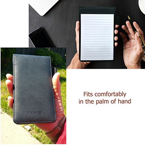 Mini Notepad Holder Set 3x5 Pocket Memo Pads Book Cover for Business