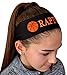 Funny Girl Designs Basketball Tie Back Moisture Wicking Headband Personalized with the Embroidered Name of Your Choice (BLACK Tie Back HEADBAND)
