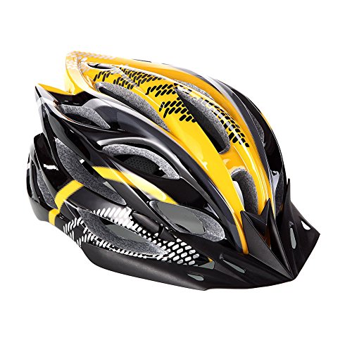 Yellow Cycling Helmets with 22 Holes Outdoor Sports Safety Headgear