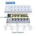 Witeem Power Surge Protector 6 AC Outlets with 6 USB Ports, 5 Feet Extension Cord-White
