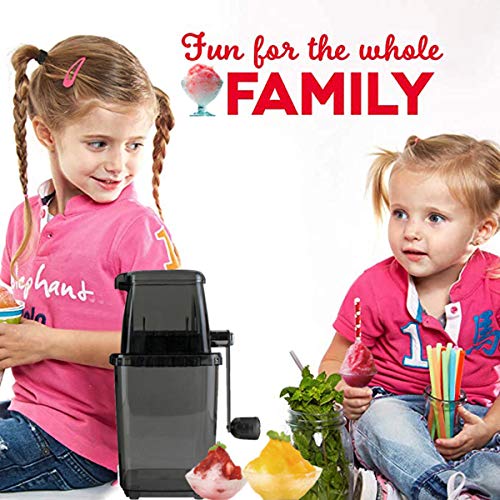 CZ-XING Crushed Ice Maker Manuell Eiscrusher Edelstahl crushed ice maschine mit Handkurbel Ice Crusher Sommer-Stromloser… – Bild 8