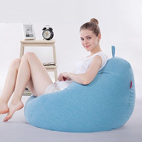 Ehonestbuy Large Bean Bag Chair Cover Kids' Stuffed Animal Storage Bags, Microfiber Cotton Toy Organizer for Kids Bedroom, Storage Solution for Plush Toys, Towels & Clothe,31x35 Inch (Light Blue)