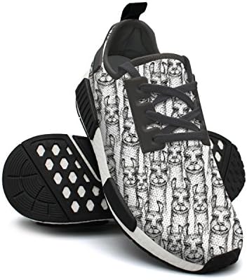 Dutte Lisa Women's Alpaca Sketch Portrait Casual Sneaker Breathable Mesh Flat Running Shoes