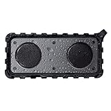 Urban Beatz TUNDRA 10W Rugged Water Resistant Wireless Bluetooth Speaker. Shock Resistant and Weatherproof Outdoor Wireless Speaker. Built-in Power Bank, Microphone, Playback & Volume controls, and 7 Hour Battery. Black/Gunmetal - UB-SPB93-103A