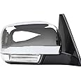 TiJeRa For Mitsubishi Pajero Montero 2006-2021 Power Fold Passenger Side Door Mirror W/Light