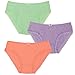Lucky & Me Lily Little Girls Underwear, Organic Cotton Briefs, Cotton Candy, 3-Pack, 4/5