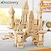 Discovery Kids 75-Piece Premium Piece Wooden Castle Building Blocks Set; Spark Your Child’s Imagination & Develop Essential Skills, Educational, Durable & Safe Construction Blocks, Great Gift