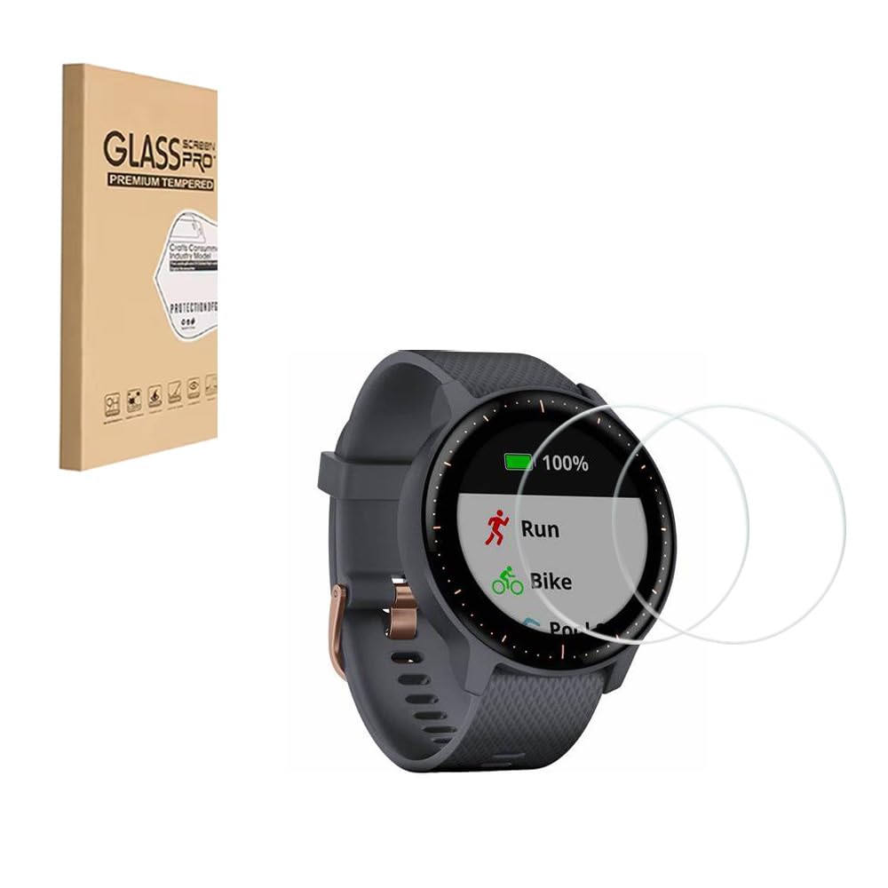 Photo 1 of Screen Protector for Garmin Vivoactive 3 (Not Fit for Vivoactive 3 Music) Tempered Glass Film, 9H Hardness,Anti-Scratch,High Definition,Bubble Free (2 pcs)