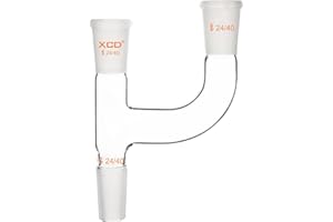 XCD Claisen Distillation Adapter, 3-Way Claisen Distillation Adapter with 24/40 Joints Lab Connecting Adapter