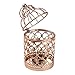Ciaoed Small Decorative Tealight Lantern Vintage Birdcage Style,Table Decoration of Party,2 Pack (Rose Gold)