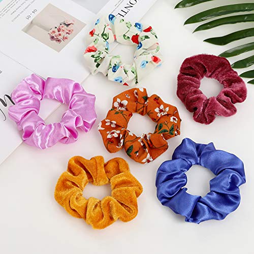 68Pcs Hair Scrunchies, Velvet Hair Scrunchies Elastic Hair Bands, Hair Ties Ropes Scrunchie for Women or Girls Hair Accessories - Thumbnail 3