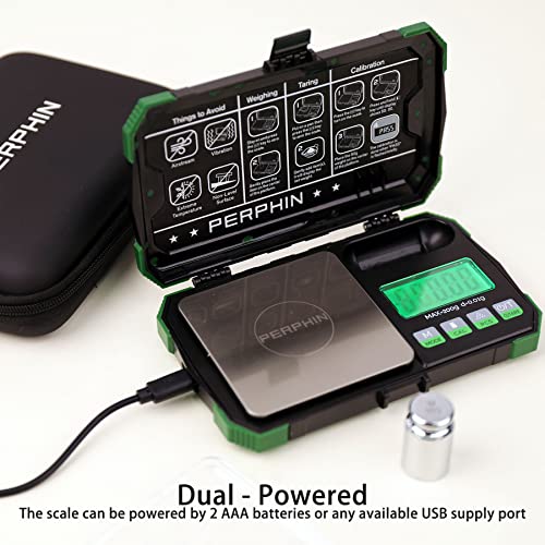 Digital Pocket Scale with Zipper Case, 200g x 0.01g High Precision Gram Scale, comes with