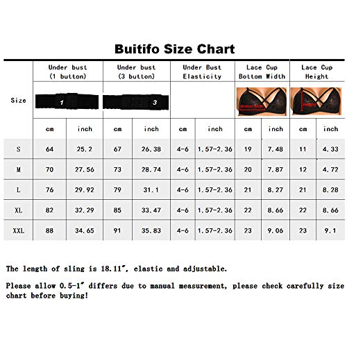 Buitifo Women Lace Bra Sexy Bralette Strappy Soft Bustier Lingerie (L, Red 2) - Thumbnail 2