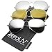 zeroUV - Mirrored Aviator Sunglasses for Men Women Military Sunglasses (3-Pack (Silver + Gold + Gunmetal))