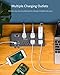 BESTEK 8-Outlet 12 Feet Extension Cord Power Strip with USB 15A 1875W Surge Protector with 5V 4.2A 4 USB Charging Port Desktop Charging Station,600Joule,Ultra-Compact Wide Spaced Outlet for Large Plug