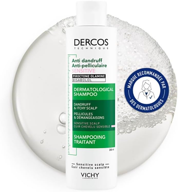 Dercos Shampooing Antipelliculaire Cuir Chevelu Sensible Sans Sulfate