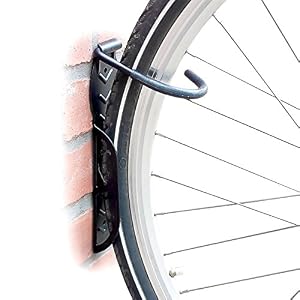Relaxdays Set Of 2 Bicycle Holders, Wall-Mount, For Bike Wall Storage, Tyre Holders, Black