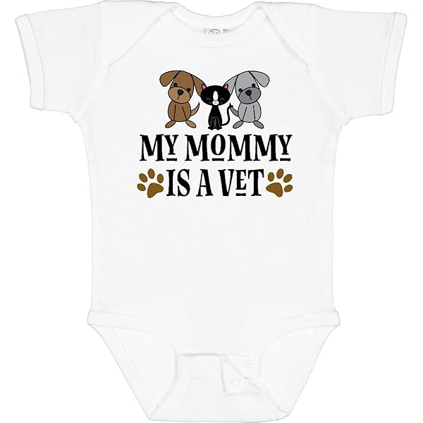 My Mommy Is A Veterinarian Baby Bodysuit - Cute Vet Parent Outfit For Boys And Girls