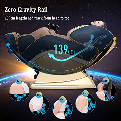 Full-Body-Massage-Chai-Zero-Gravity-Massage-Chair-LED-Tablet-OperationBluetooth-Surround-MusicSmart-Body-Type-DetectionFree-InstallationBlue